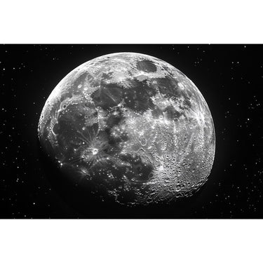 Black and White Moon Canvas
